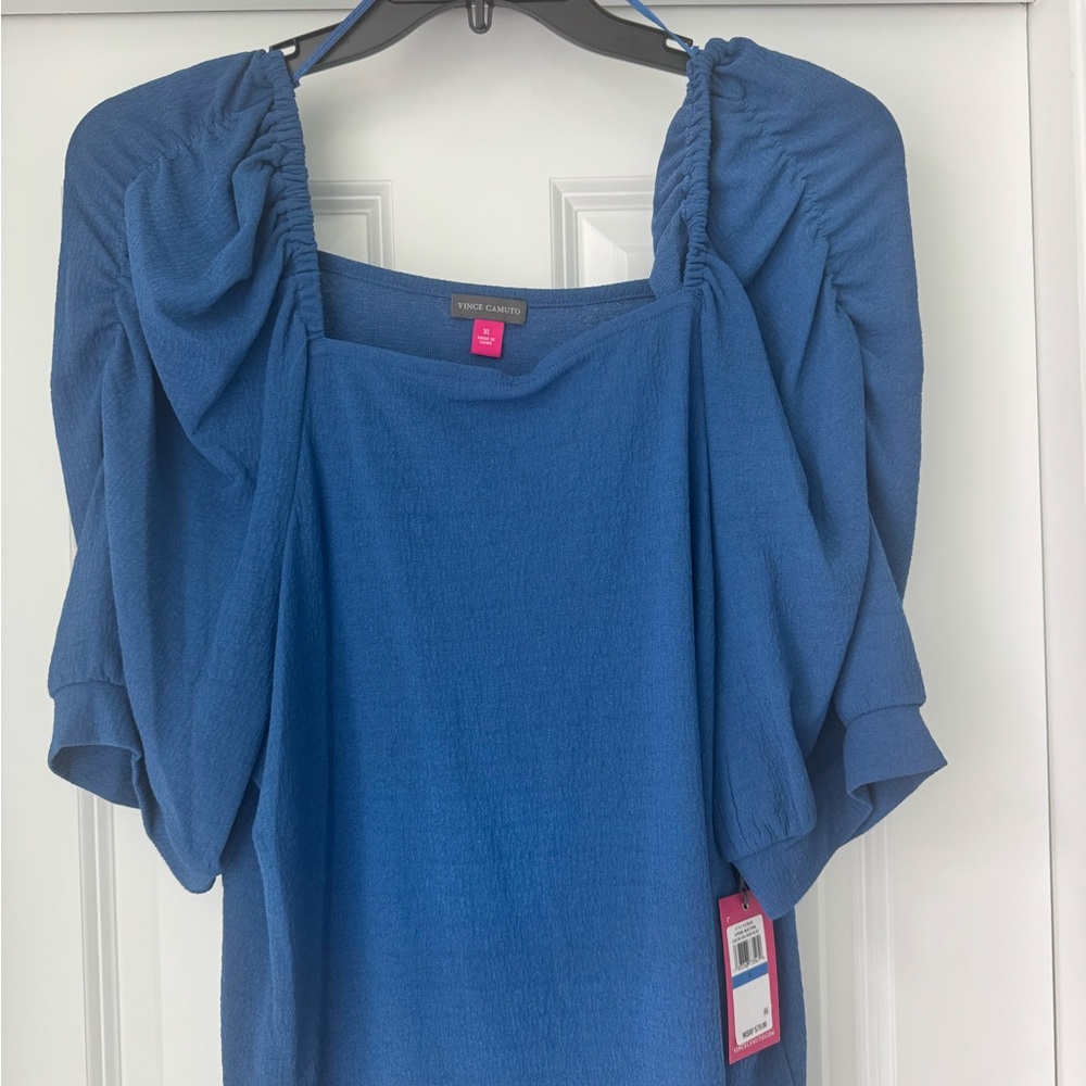 Vince Camuto Dusk Blue Women's Blouse Size XL NWT